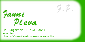 fanni pleva business card